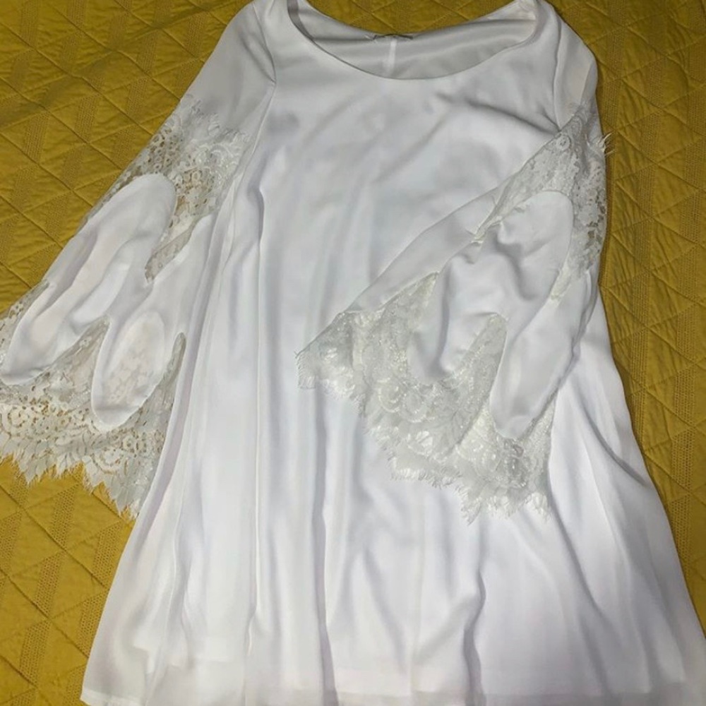 Lace sleeve dress